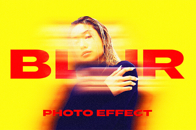 Stripe Motion Blur Photo Effect