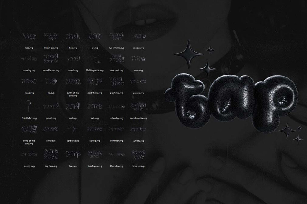 Inflated 3D Stickers