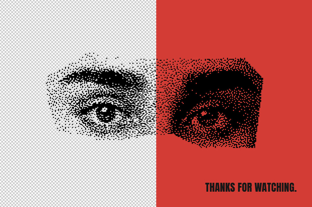 Y2K Dithering Bitmap Shapes