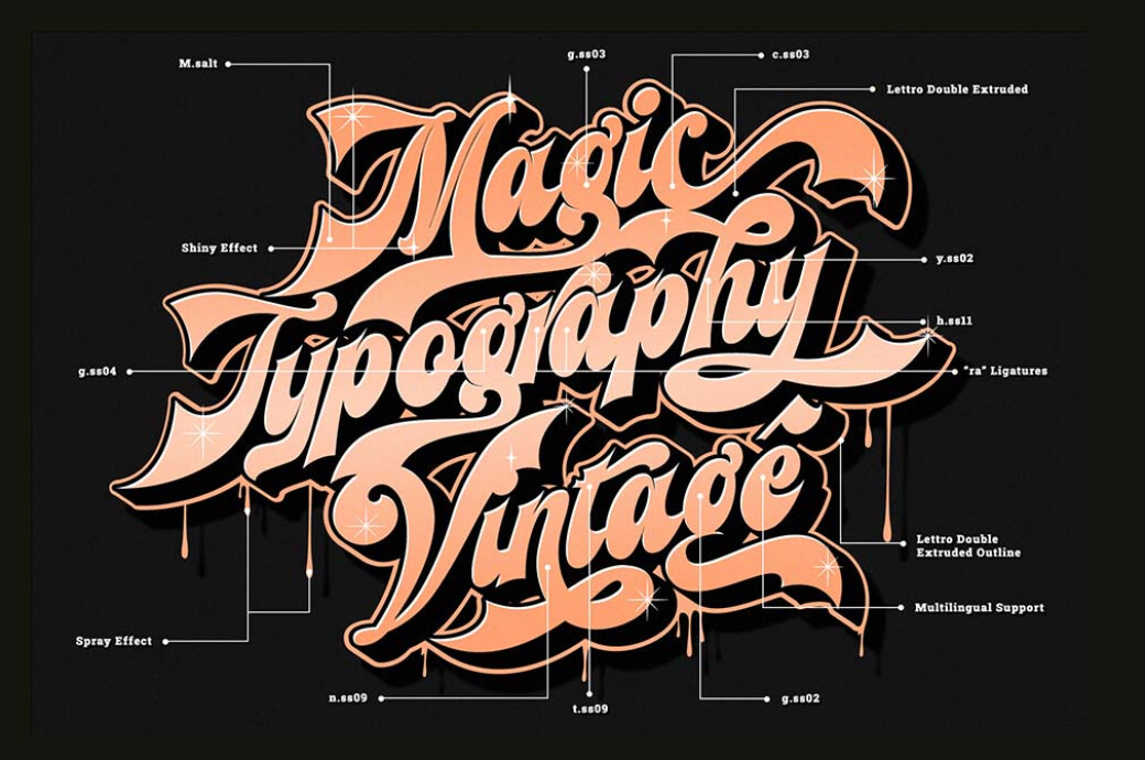 Lettro — Retro Layered Script