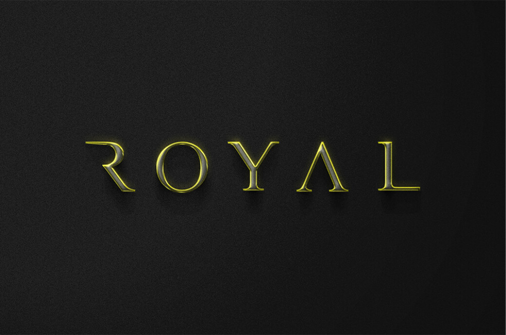 Luxury Gold Sign Logo Mockup