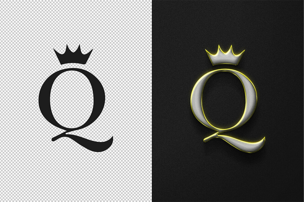 Luxury Gold Sign Logo Mockup