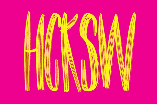Hacksaw — Condensed Dry Brush Font