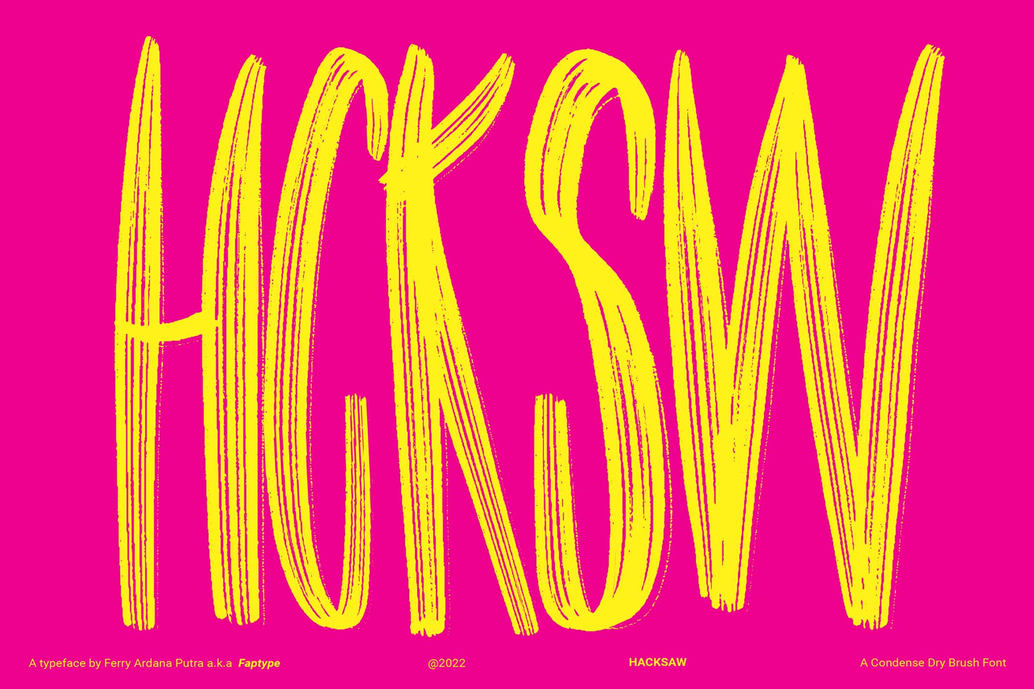 Hacksaw — Condensed Dry Brush Font