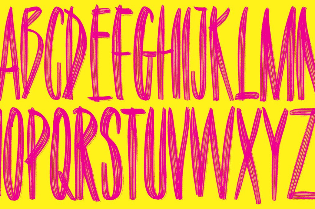 Hacksaw — Condensed Dry Brush Font