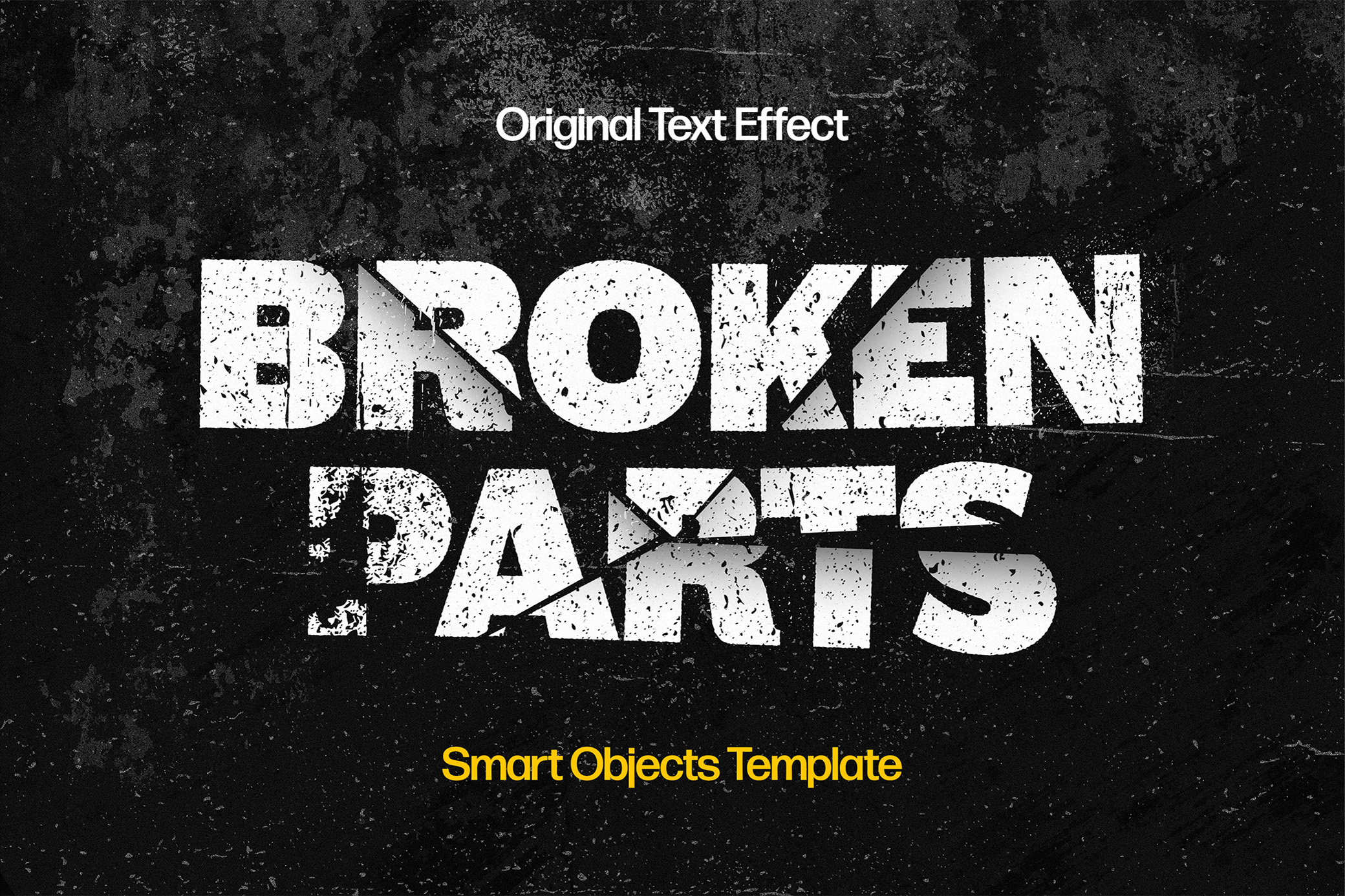 Broken Parts Text Effect