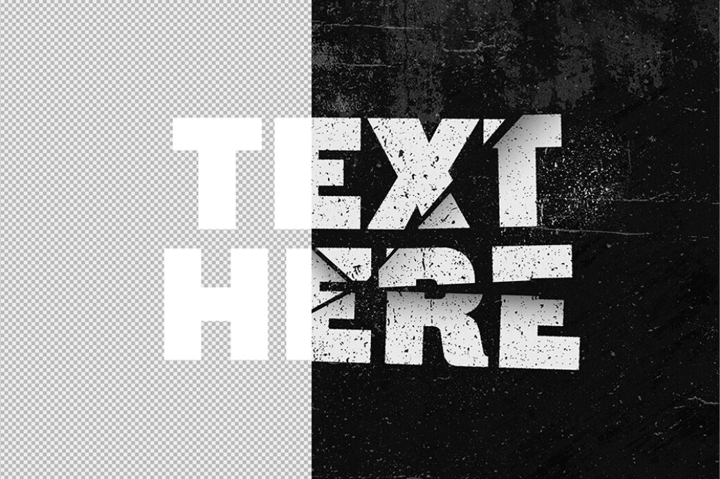 Broken Parts Text Effect