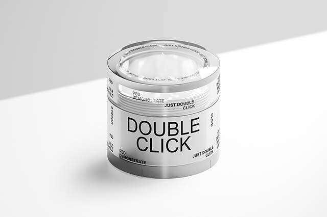 Cosmetic Glass Jar Mockup