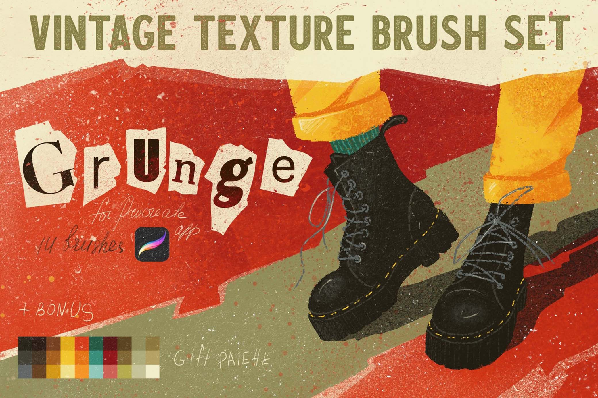 Vintage Texture Procreate Brushes