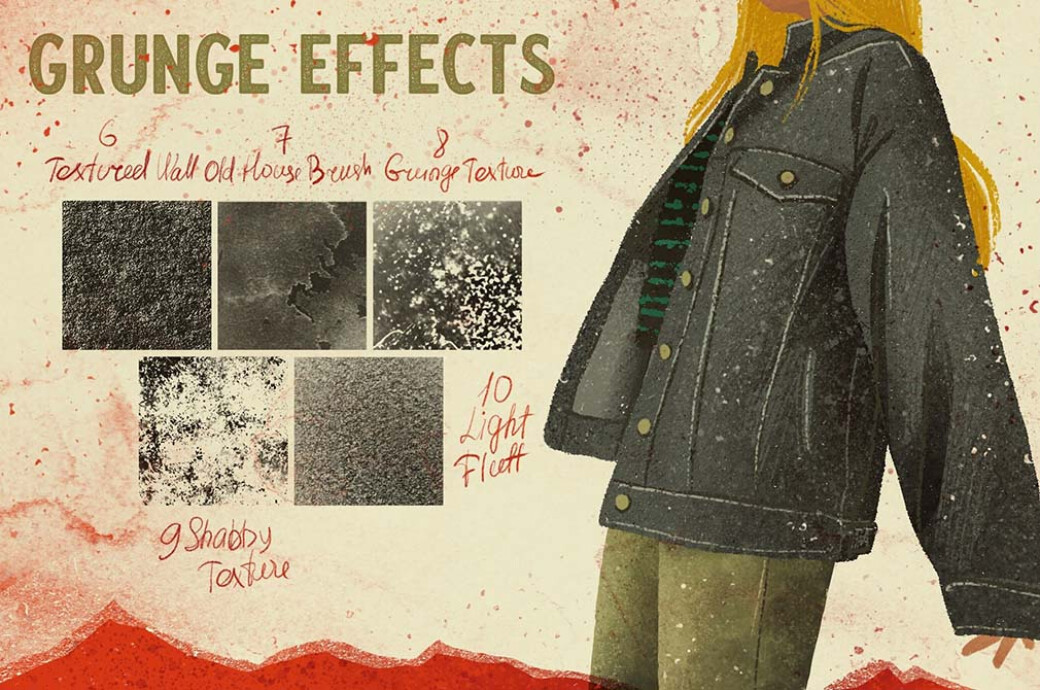 Vintage Texture Procreate Brushes