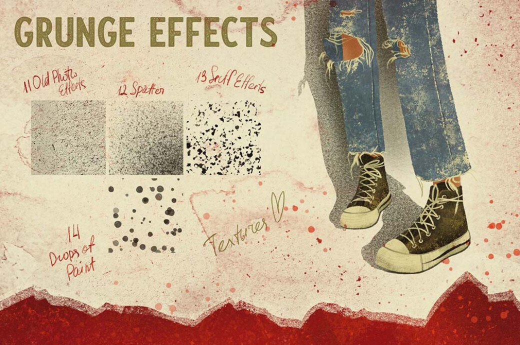 Vintage Texture Procreate Brushes