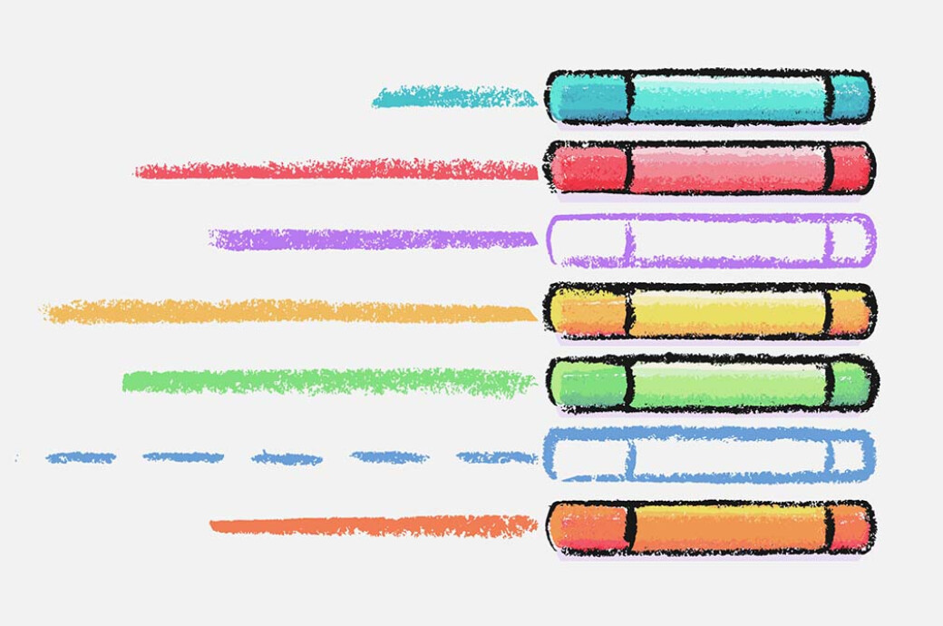 Hand-Drawn Oil Pastel Illustrator Brushes