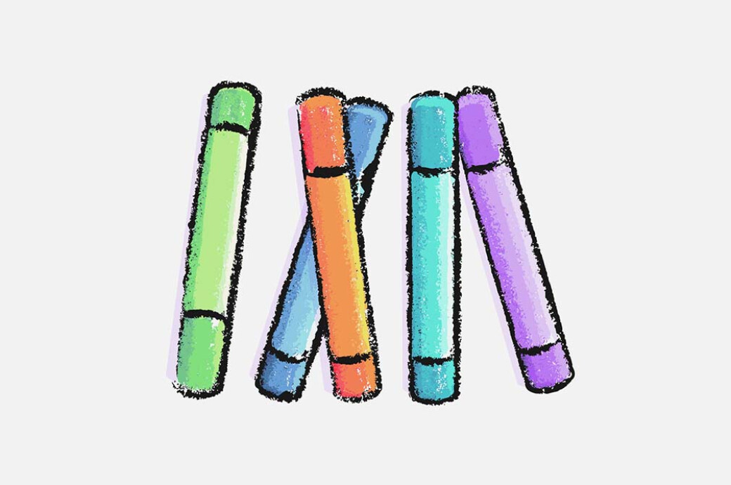 Hand-Drawn Oil Pastel Illustrator Brushes