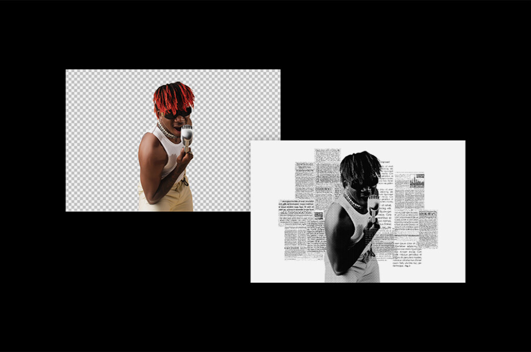 Newspaper Cutout Photo Effect