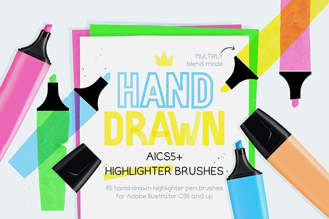 Highlighter Illustrator Brushes