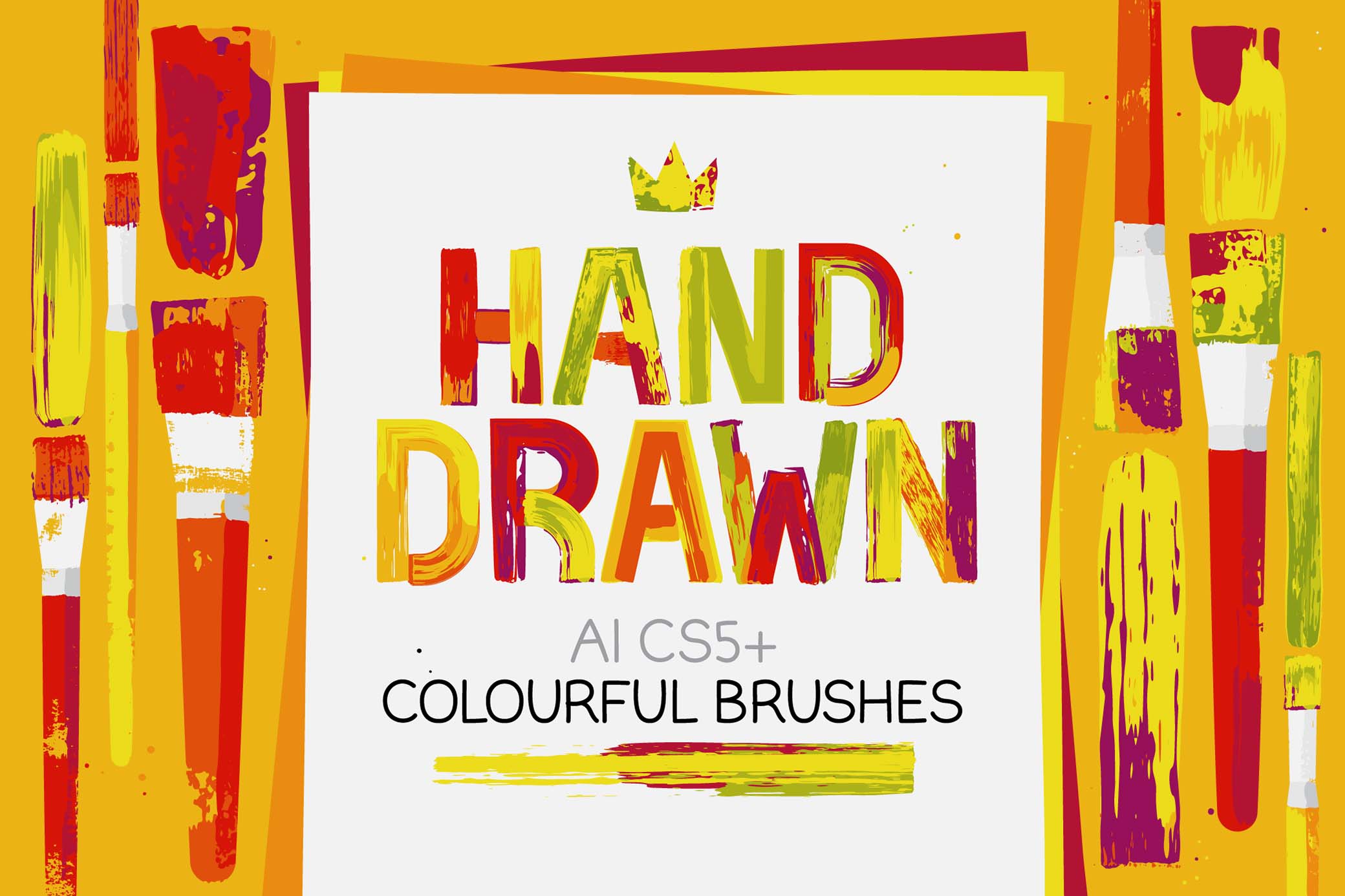 Colorful Paint Illustrator Brushes