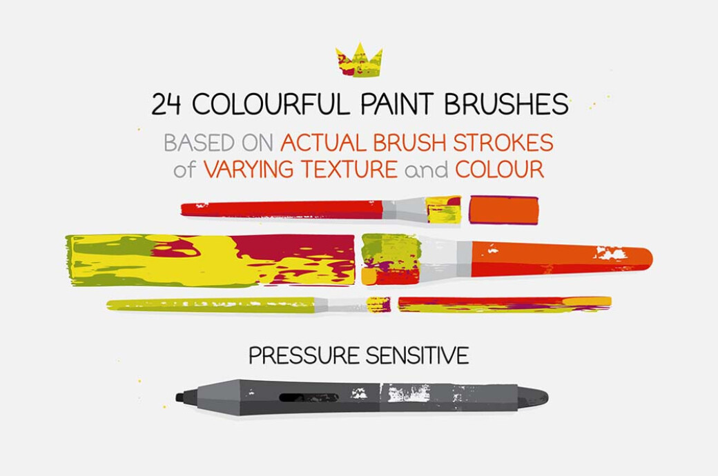 Colorful Paint Illustrator Brushes