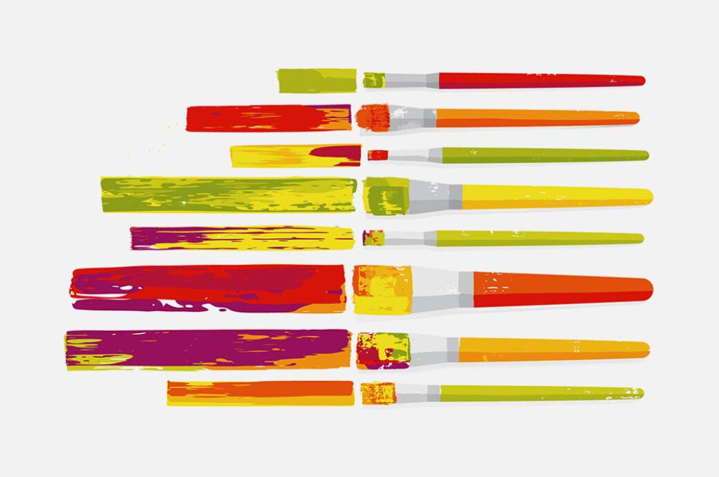 Colorful Paint Illustrator Brushes