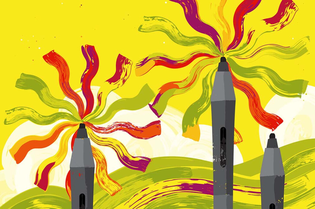 Colorful Paint Illustrator Brushes