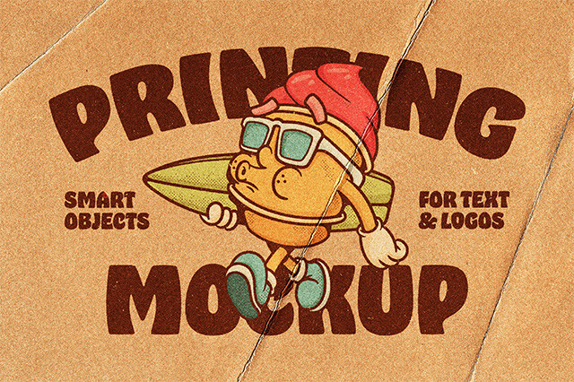 Craft Paper Printing Logo Mockup