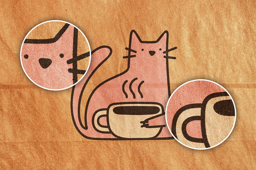 Craft Paper Printing Logo Mockup