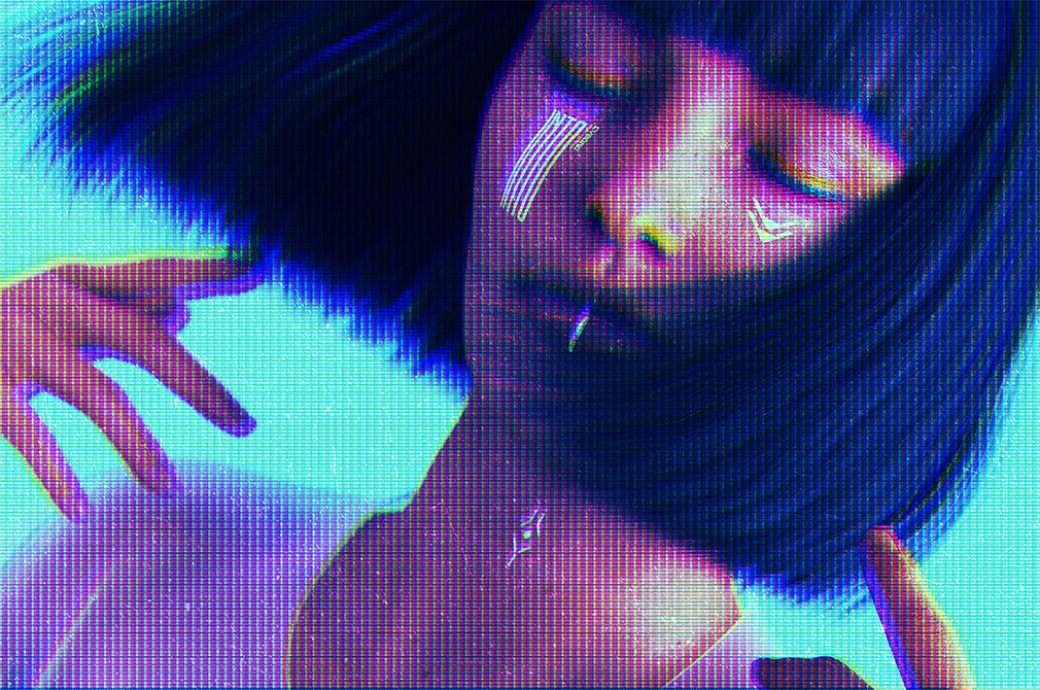 Vintage CRT Monitor Photo Effect