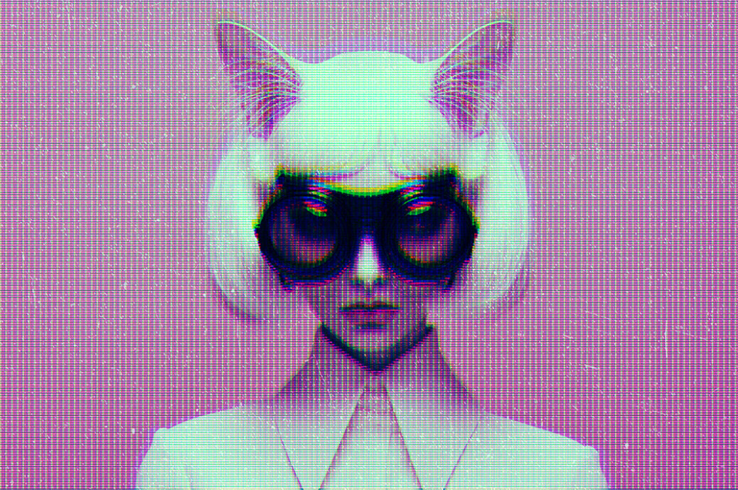 Vintage CRT Monitor Photo Effect