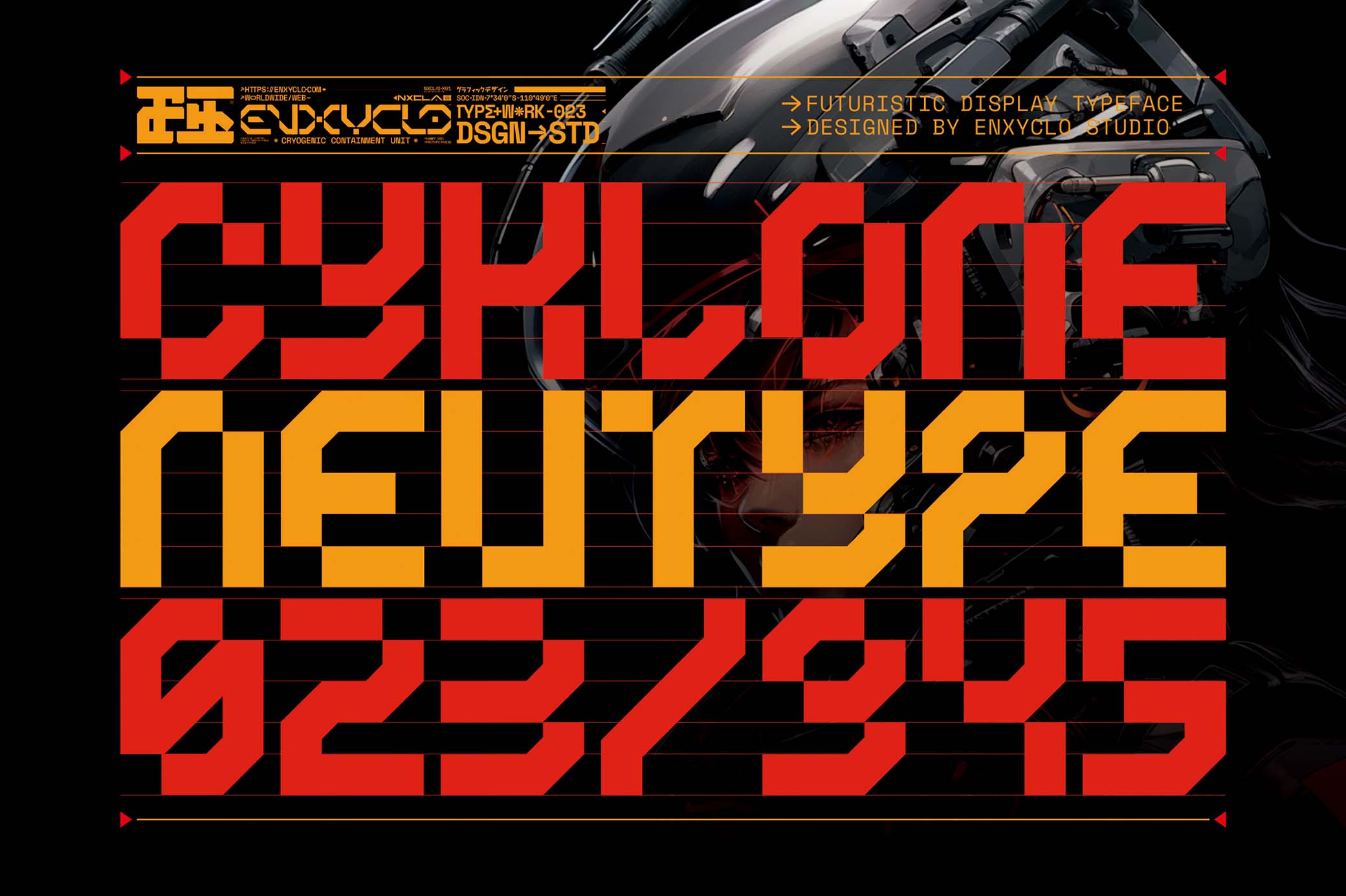 Cyklone — Futuristic Techno Cyberpunk Font