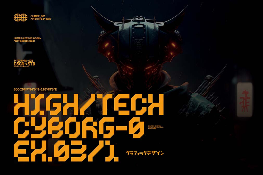 Cyklone — Futuristic Techno Cyberpunk Font
