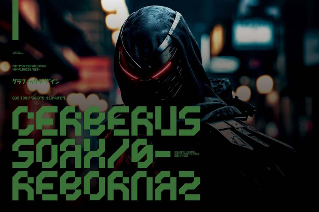 Cyklone — Futuristic Techno Cyberpunk Font