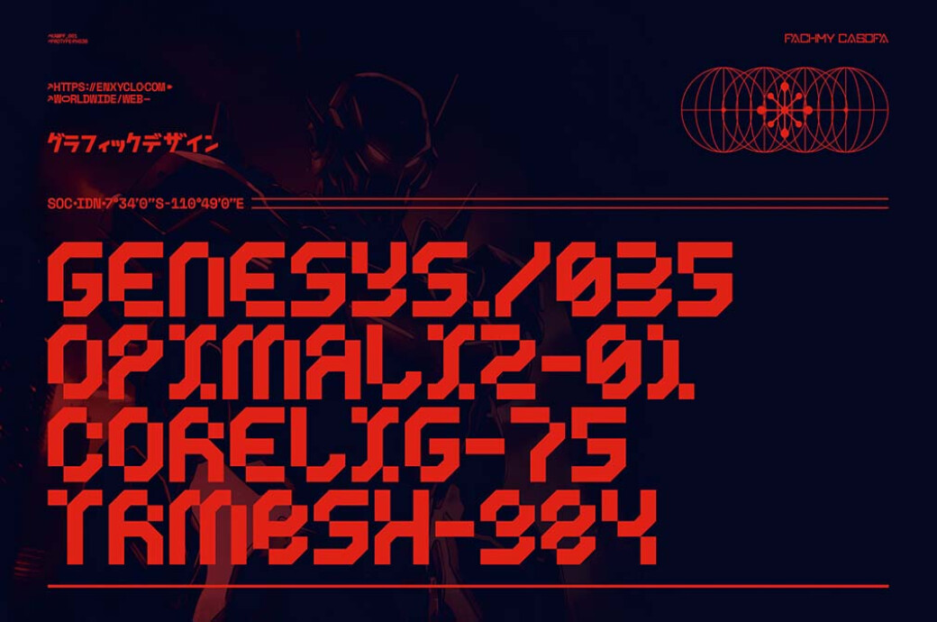 Cyklone — Futuristic Techno Cyberpunk Font