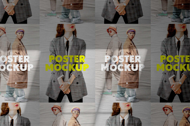 Poster Mockup with Shadow Overlay