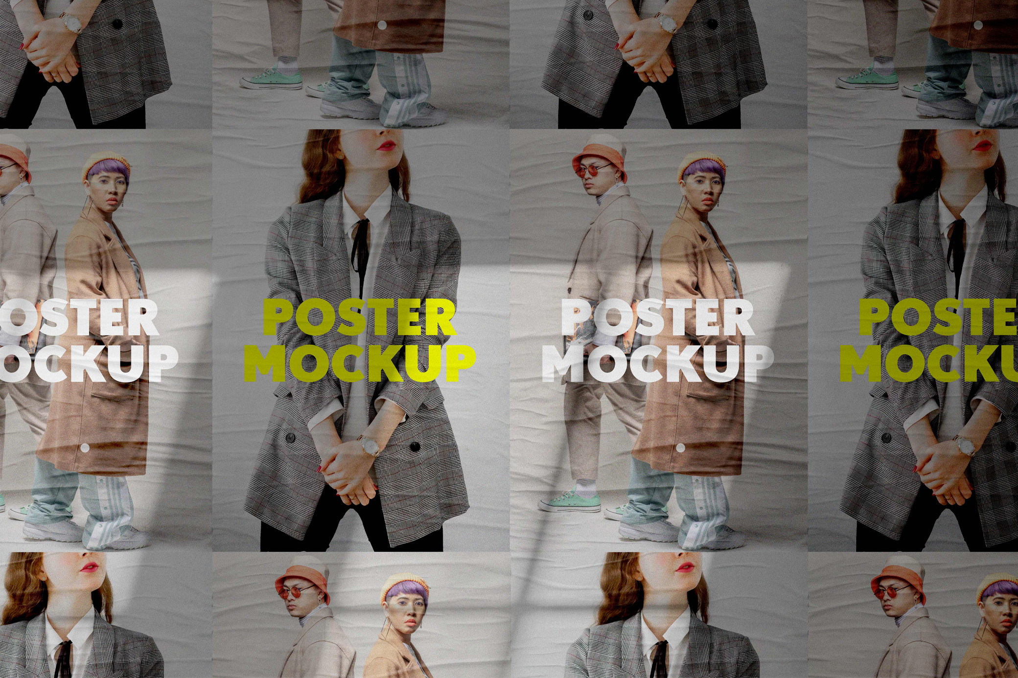 Poster Mockup with Shadow Overlay