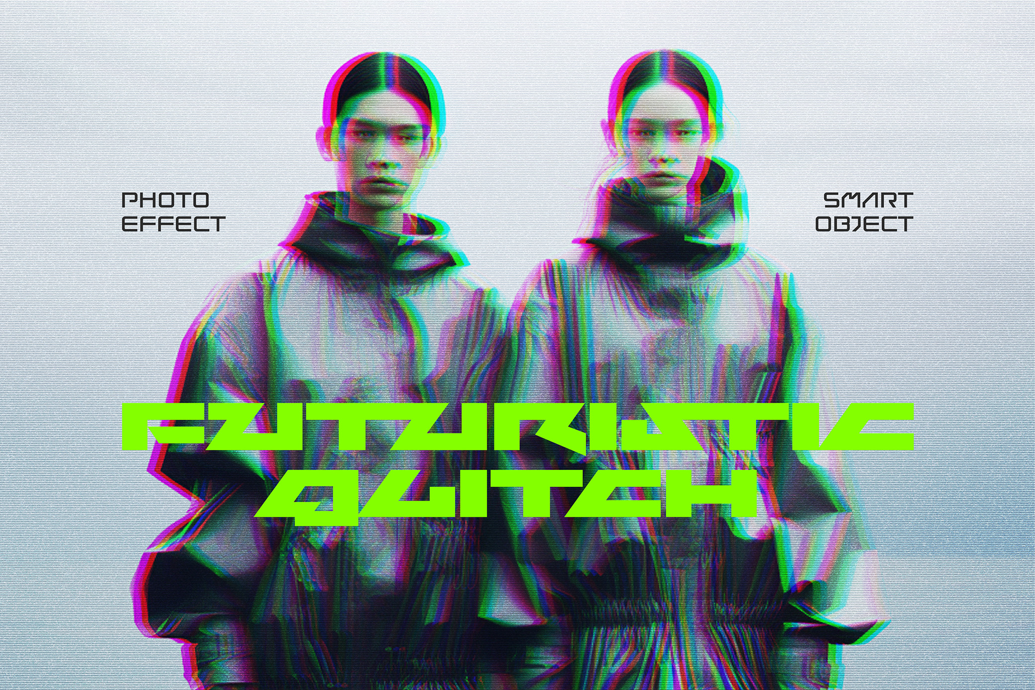 Futuristic Glitch Photo Effect