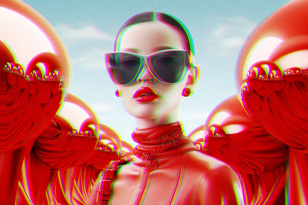 Futuristic Glitch Photo Effect