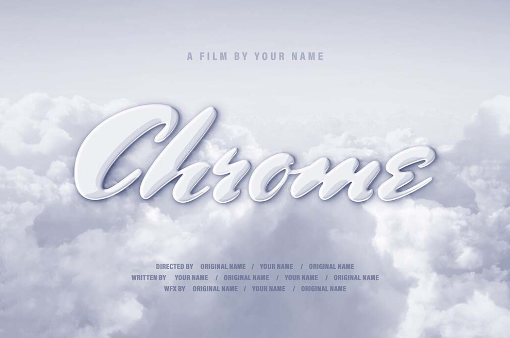 Cloud Film Title Effect