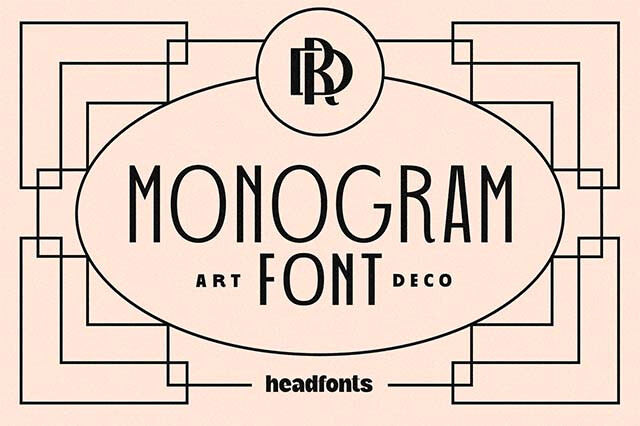 Art Deco Monogram Font