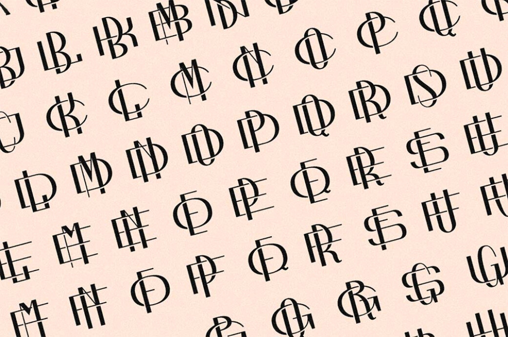 Art Deco Monogram Font