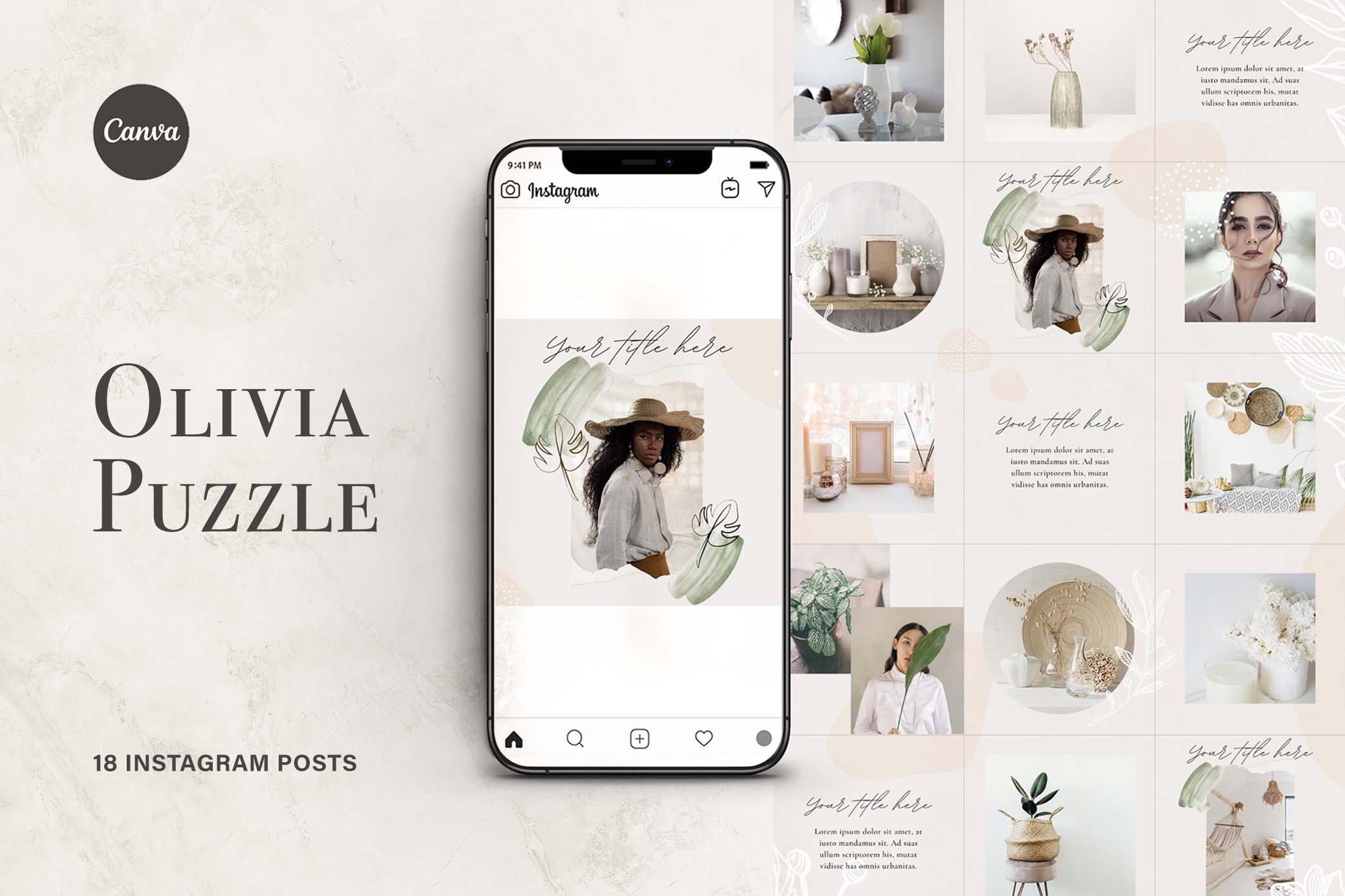 Sophisticated Instagram Puzzle Template