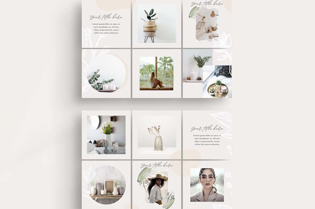 Sophisticated Instagram Puzzle Template