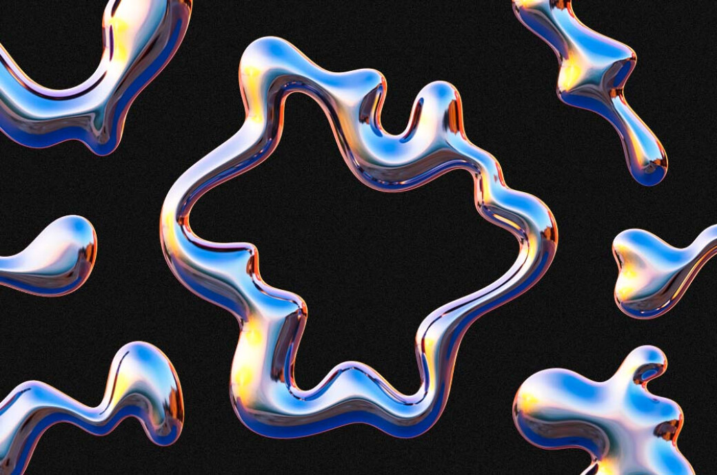 3D Wavy Chrome Alphabet