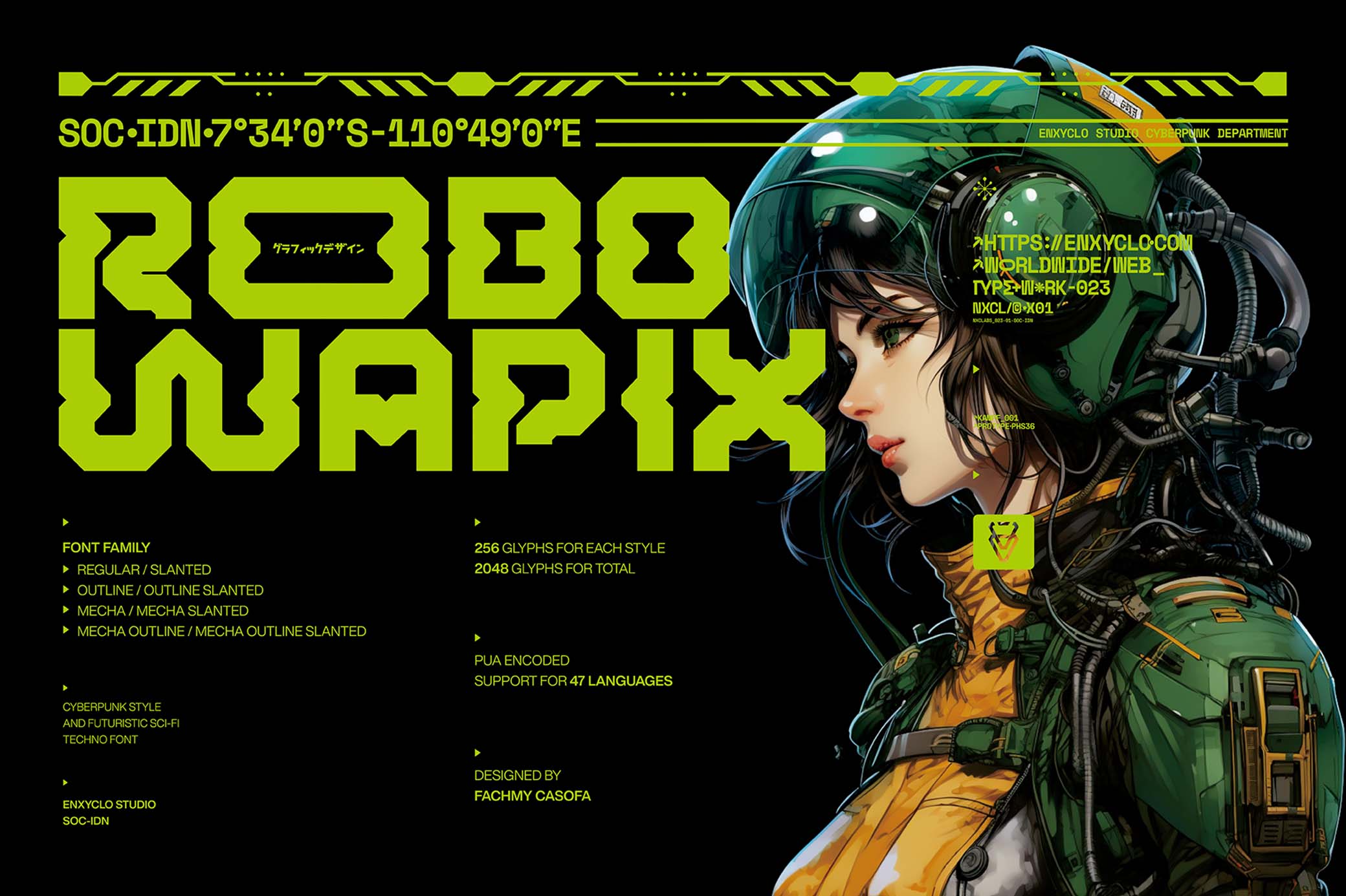 NCL Robowapix — Futuristic Mecha Font