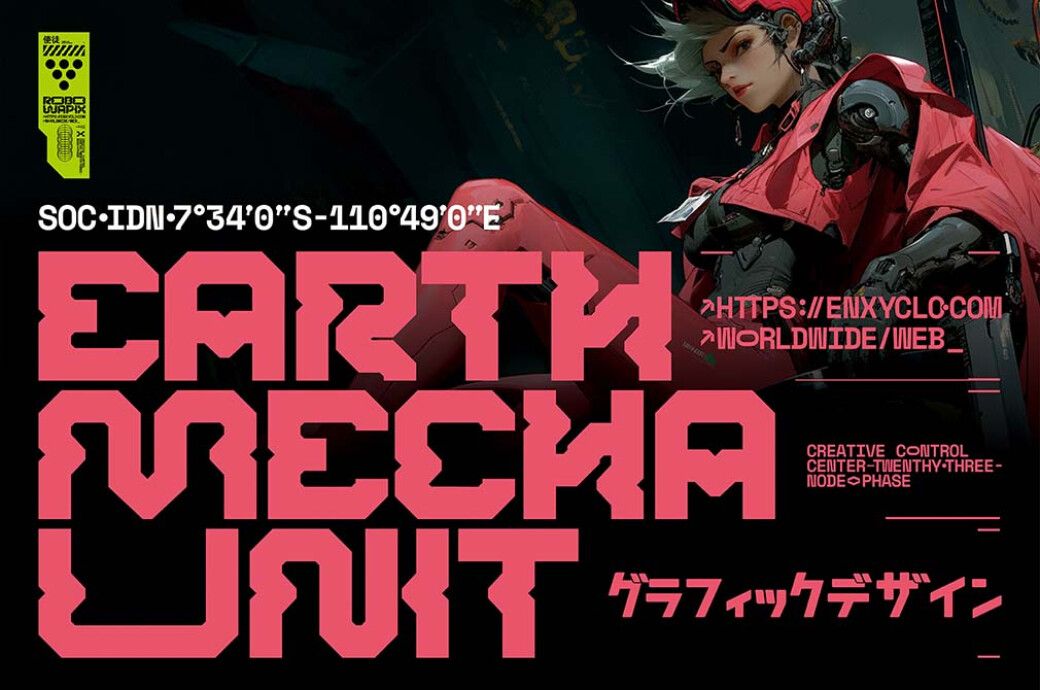 NCL Robowapix — Futuristic Mecha Font