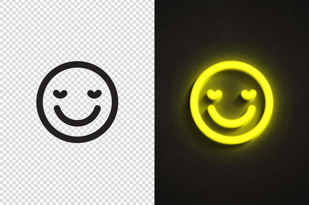 Neon Logo Mockup
