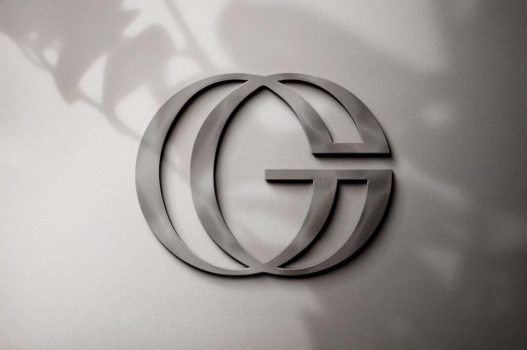 Sign Logo Mockup with Shadow Overlay