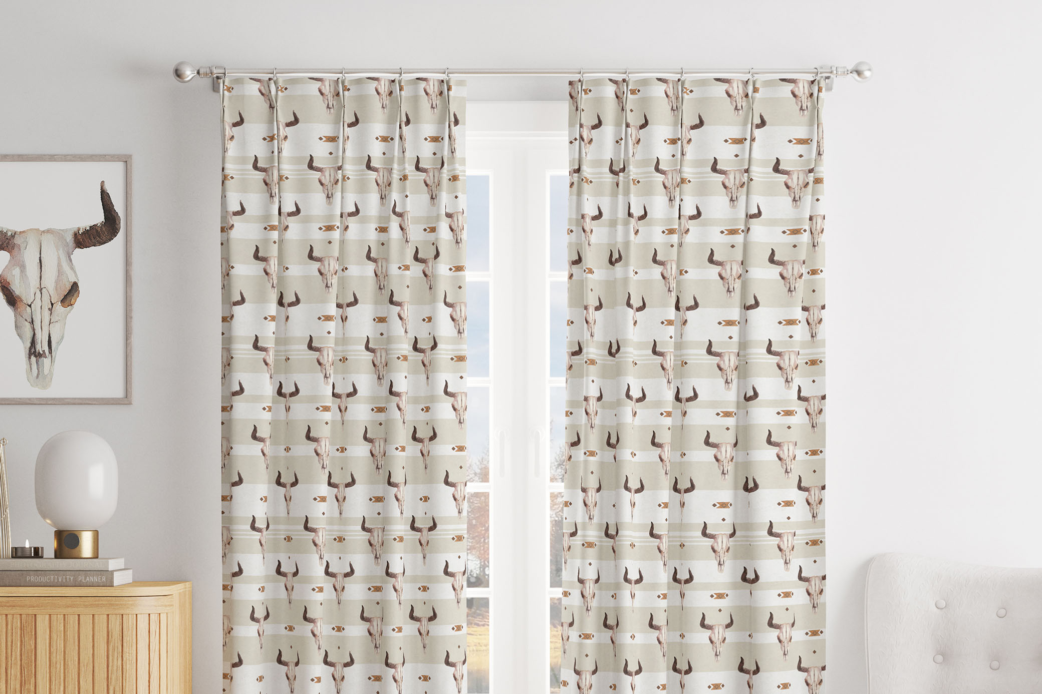 Pinch Pleat Curtain Mockup