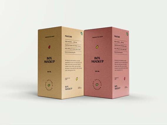 Craft Paper Box Mockup Vol.4