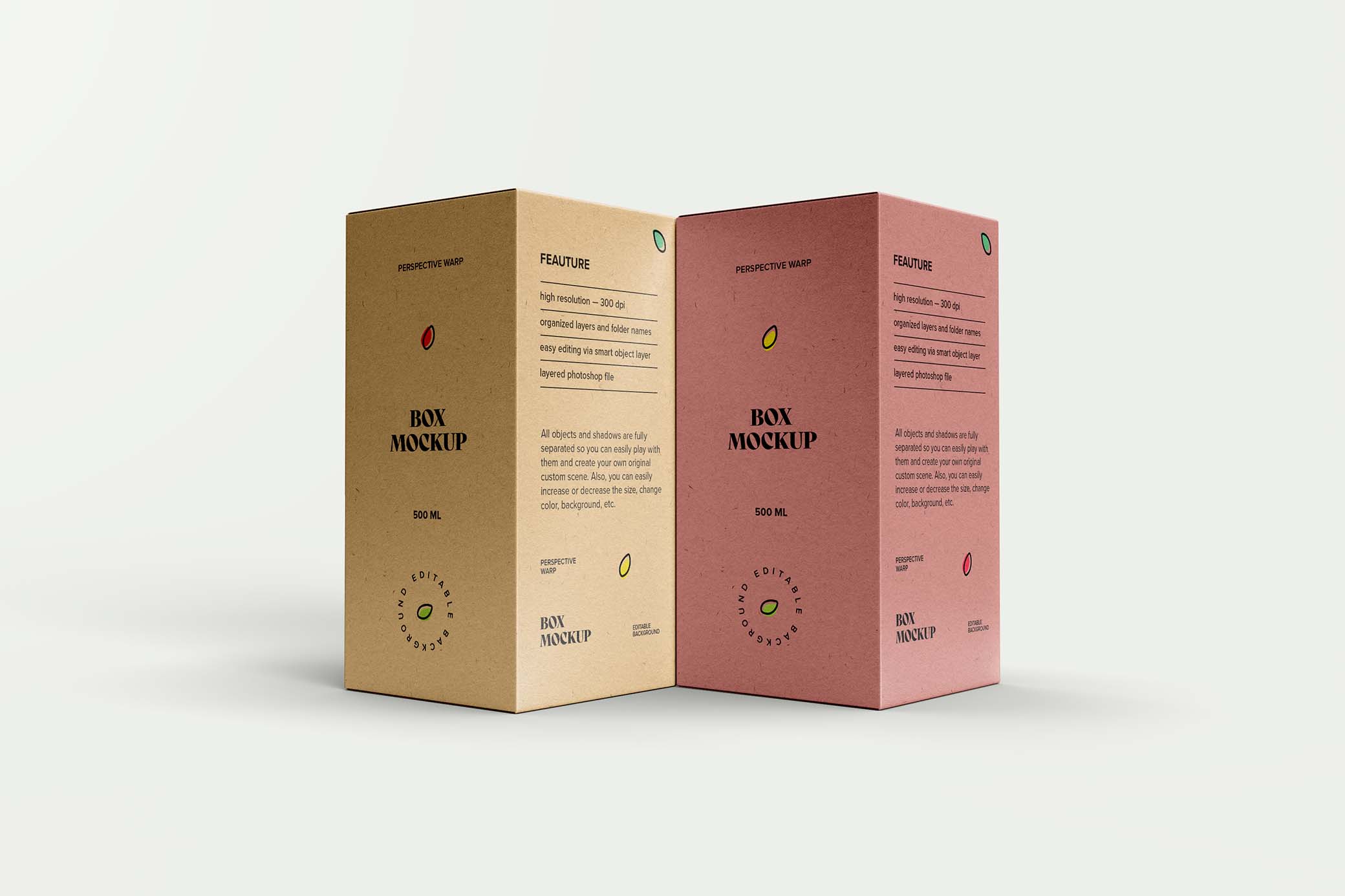 Craft Paper Box Mockup Vol.4