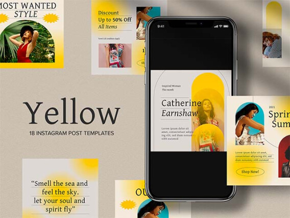 Yellow Instagram Post Templates