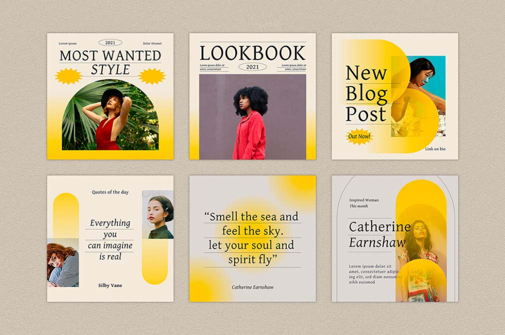 Yellow Instagram Post Templates
